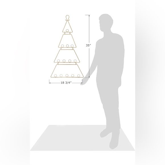 35" Metal Wall Hanging Ornament Tree Card & Photo Holder Display - Gold - Picture 4 of 10